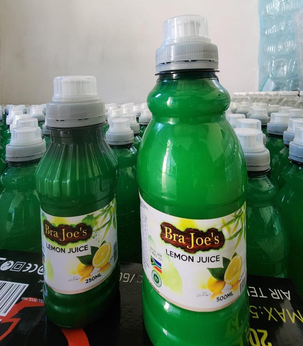 Bottles of Bra Joe's Lemon Juice